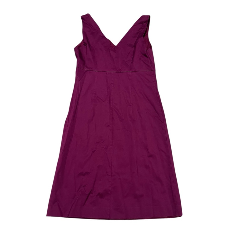 Boden Purple Floral Beaded Jewel V-Neckline Sleeveless Sheath Dress 8R - Picture 3 of 10